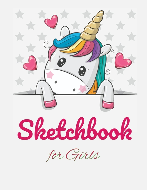 Sketchbook for Girls : Cute Unicorn Kawaii Sketchbook for Girls (Paperback)